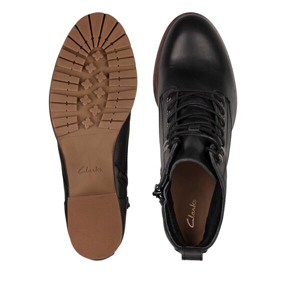 Clarks Womens Mila Lace Black Boots (NWT) - Picture 6 of 6